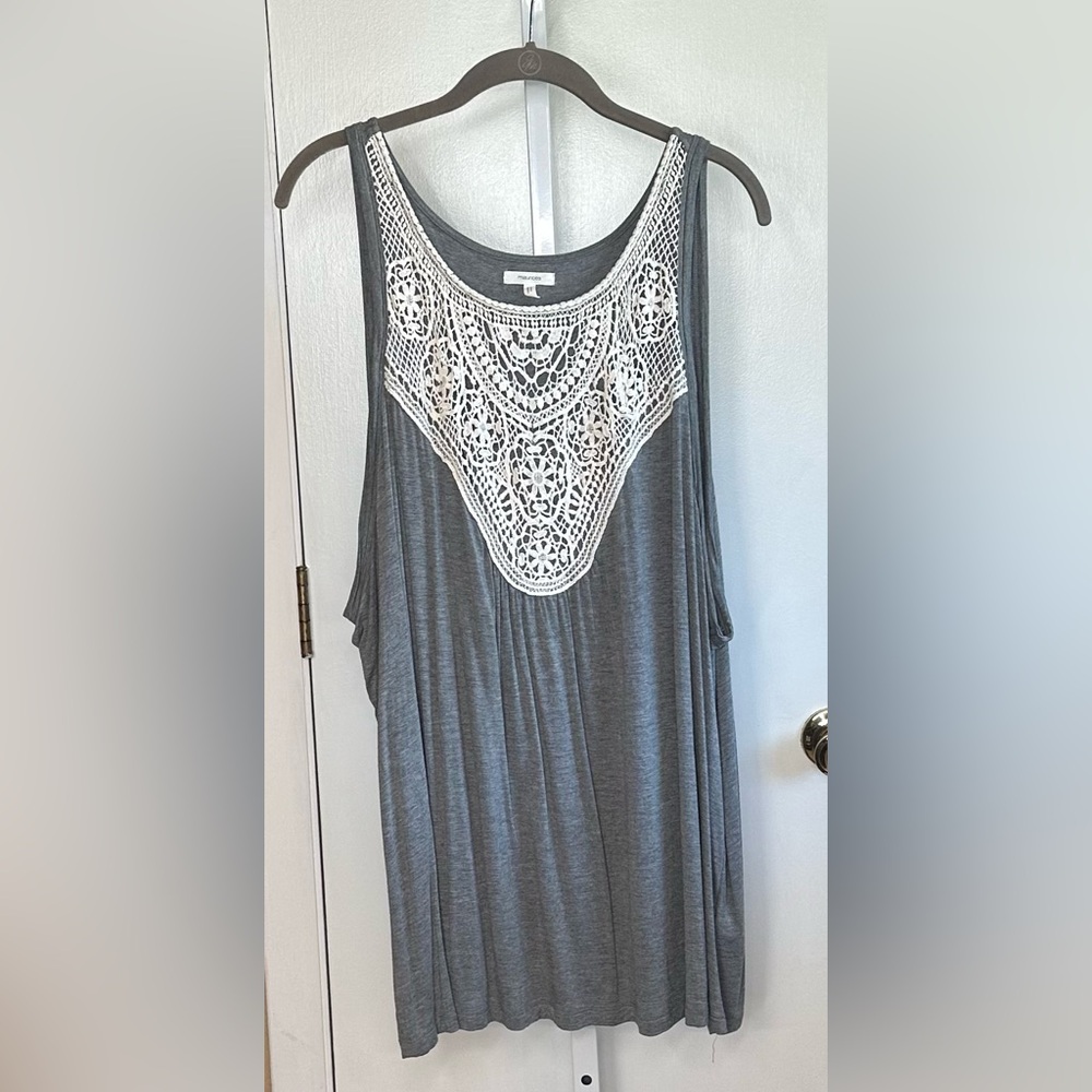 Maurices Crochet Lace Tank Plus Size 3X Boho Flowy Summer Top